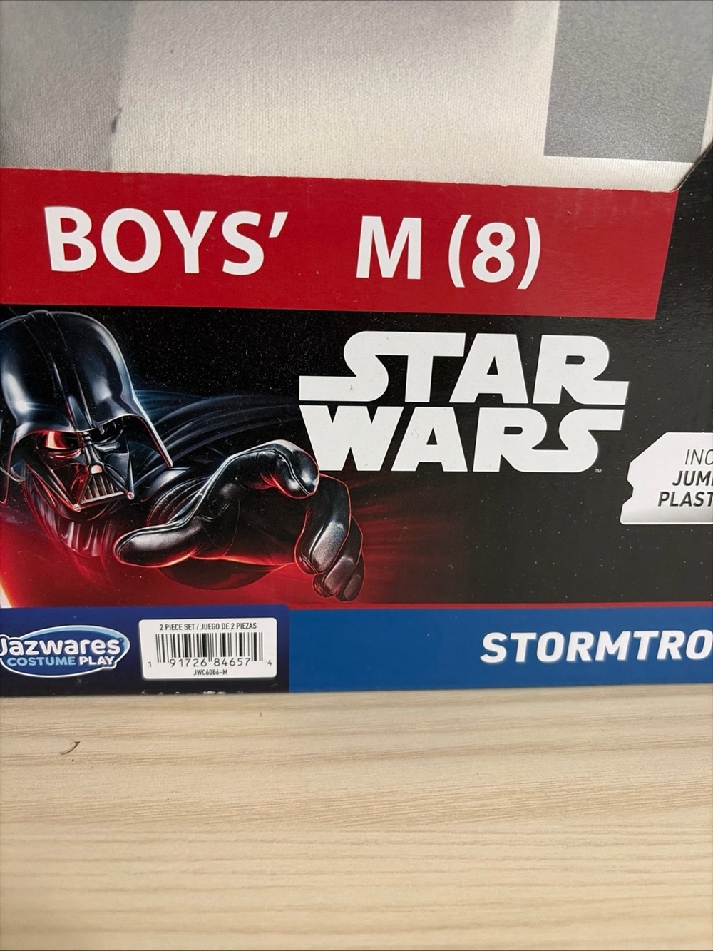 Star Wars New!Stormtrooper Boys' Costume - White & Black size 8 - Picture 3 of 6